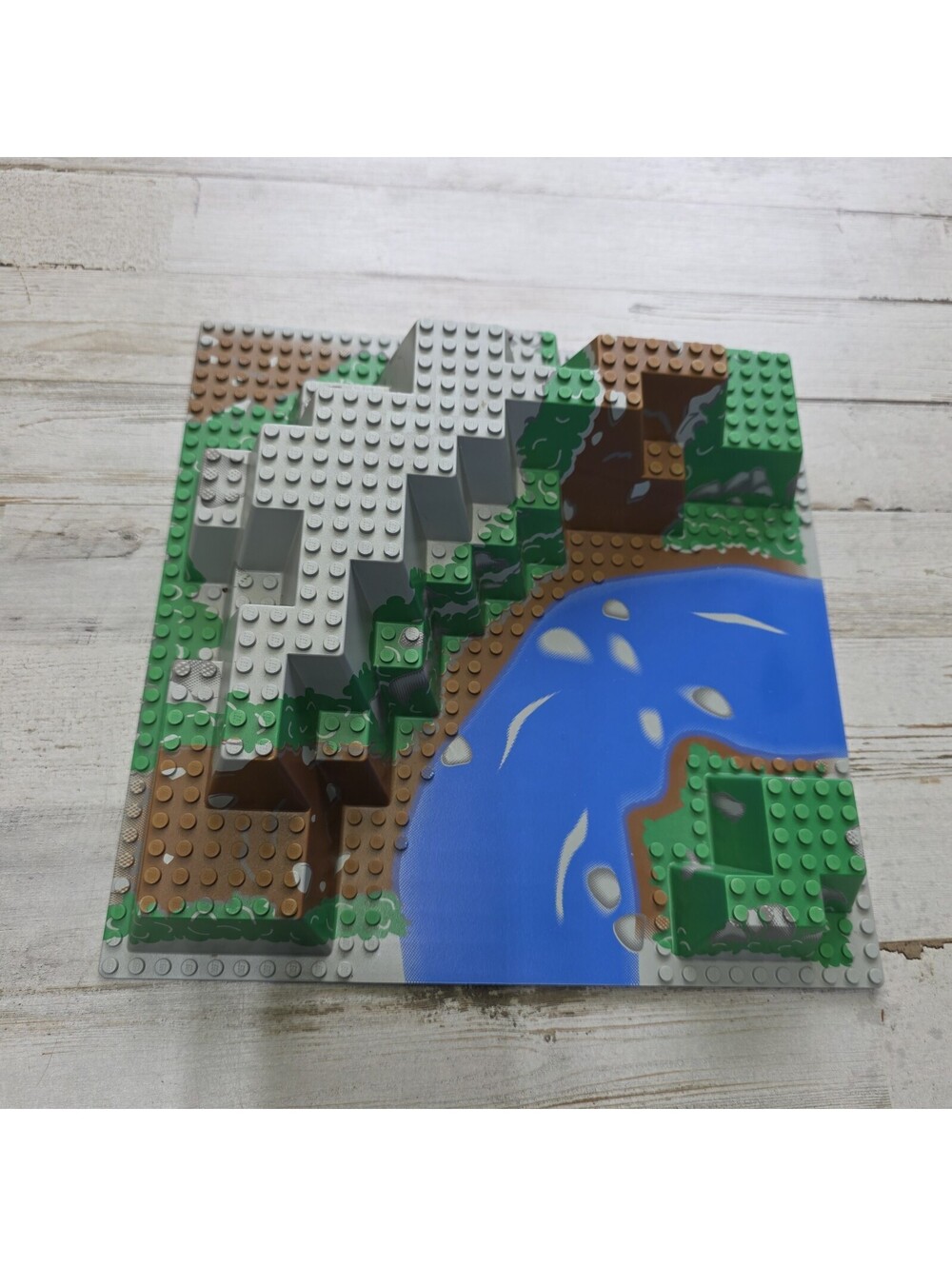 LEGO Raised Baseplate 6024px5 32 x 32 Mountain Canyon River Bend Vintage